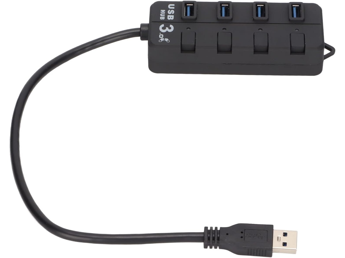 Hub Usb 3.0 De 4 Portas Com Interruptores Alimentação Independentes E