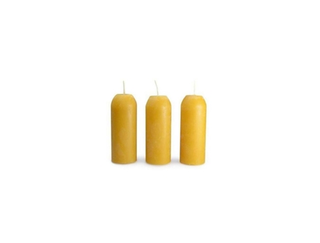 3 Velas de Cera de Abelha Reais para a Lanterna Original 12/15 Horas Cada UCO