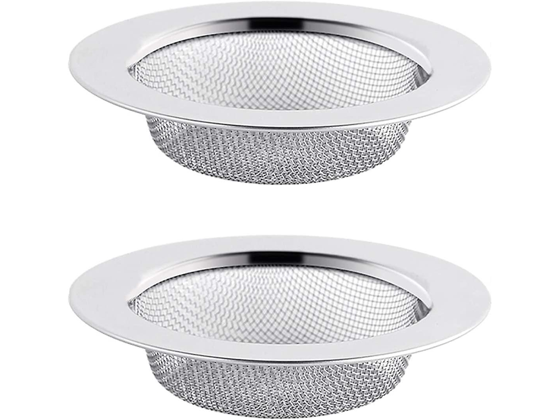 2 Coladores de Acero Inoxidable para Fregadero, 11,5 Cm, Antiobstrucción, Lavado Fácil, para Cocina Y Baño