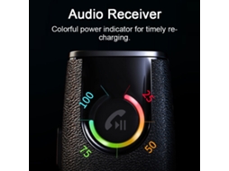 Receiver De Áudio Sem Fio Bt 3.5mm Para Carro Com Chamadas Handsfree