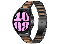 Pulseira De Metal Resinado Com Três Contas Para Samsung Galaxy Watch 6 / 6 Classic