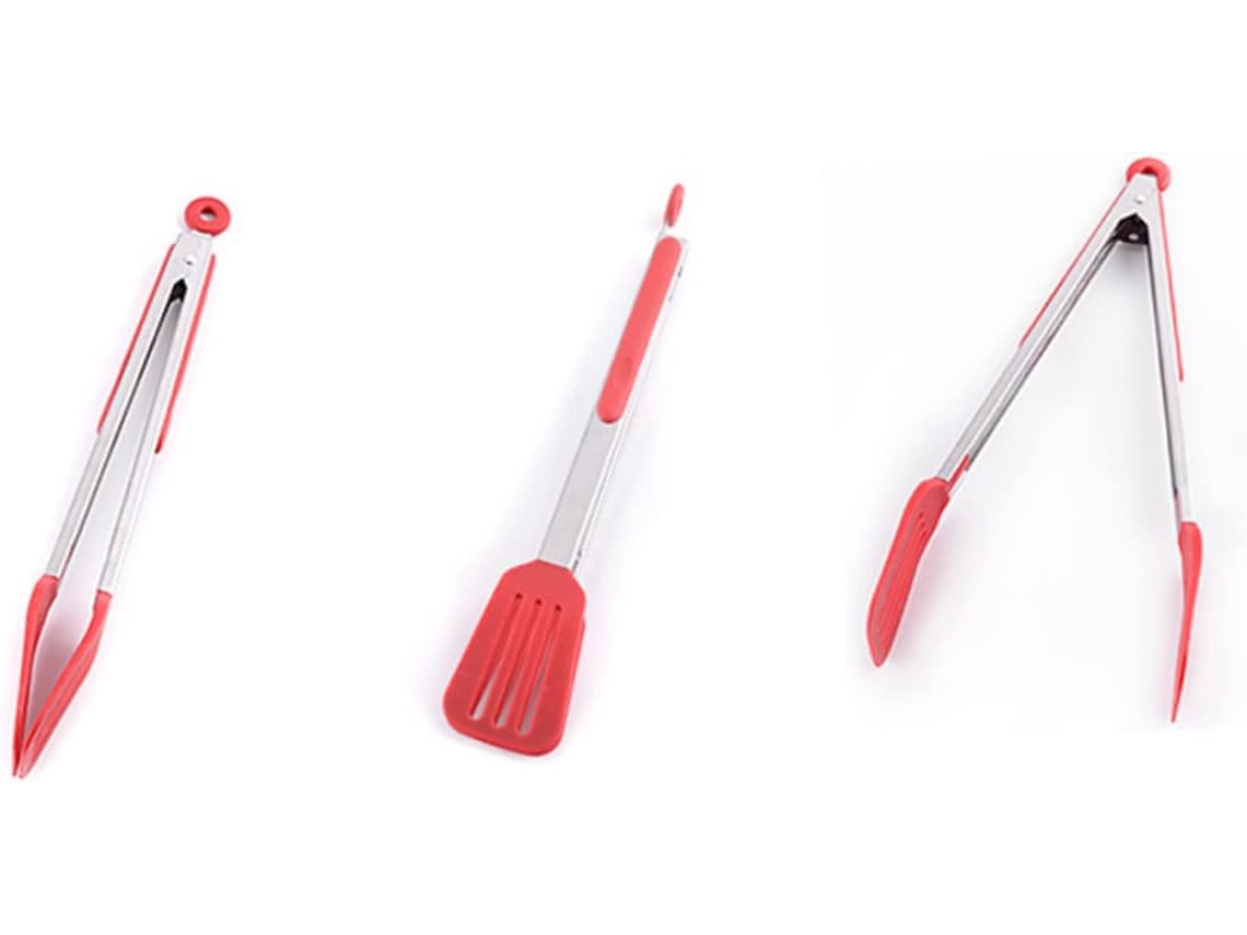 Pinça De Silicone Antiderrapante 1 Unidade Para Churrasco, Utensílio De Cozinha Para Bifes, Massas E Pratos Frios