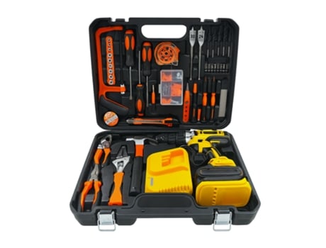 Aparafusadora Elétrica Caixa De Ferramentas M2 Tec 15805 Amarelo Preto