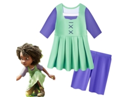 Conjunto de Traje Cosplay para Crianças Personagem de Filme Shorts para Halloween e Natal