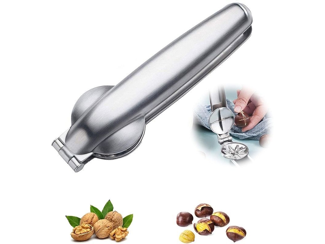 Quebra-nozes e castanhas multifuncional em aço inoxidável 304, modelo 2026, para abrir nozes e frutos do mar.