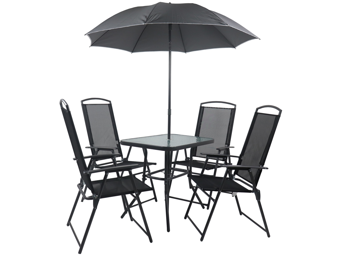 Conjunto De Mobiliário De Jardim De 5 Peças 80 Vcm
