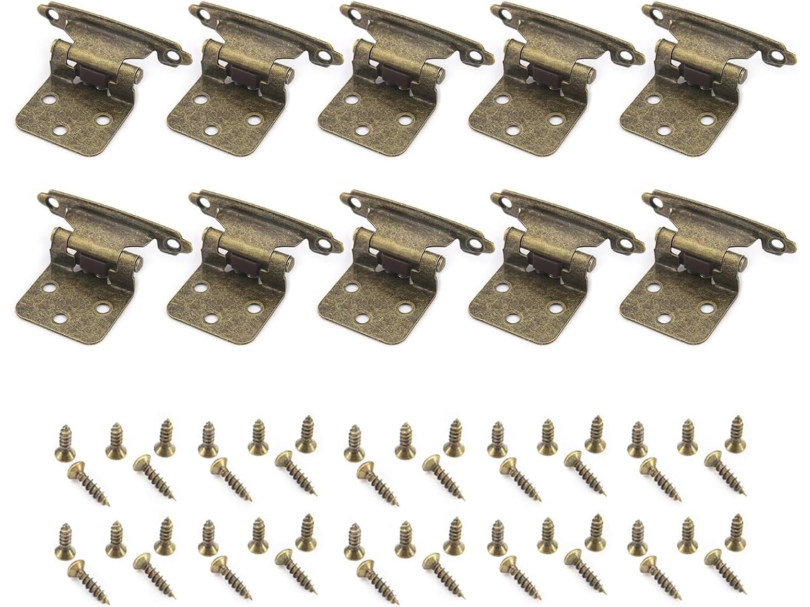 Conjunto De 10 Dobradiças Antigas Fechadas Para Portas Armários Cozinha, Ferragens Decorativas Para Móveis De Banheiro