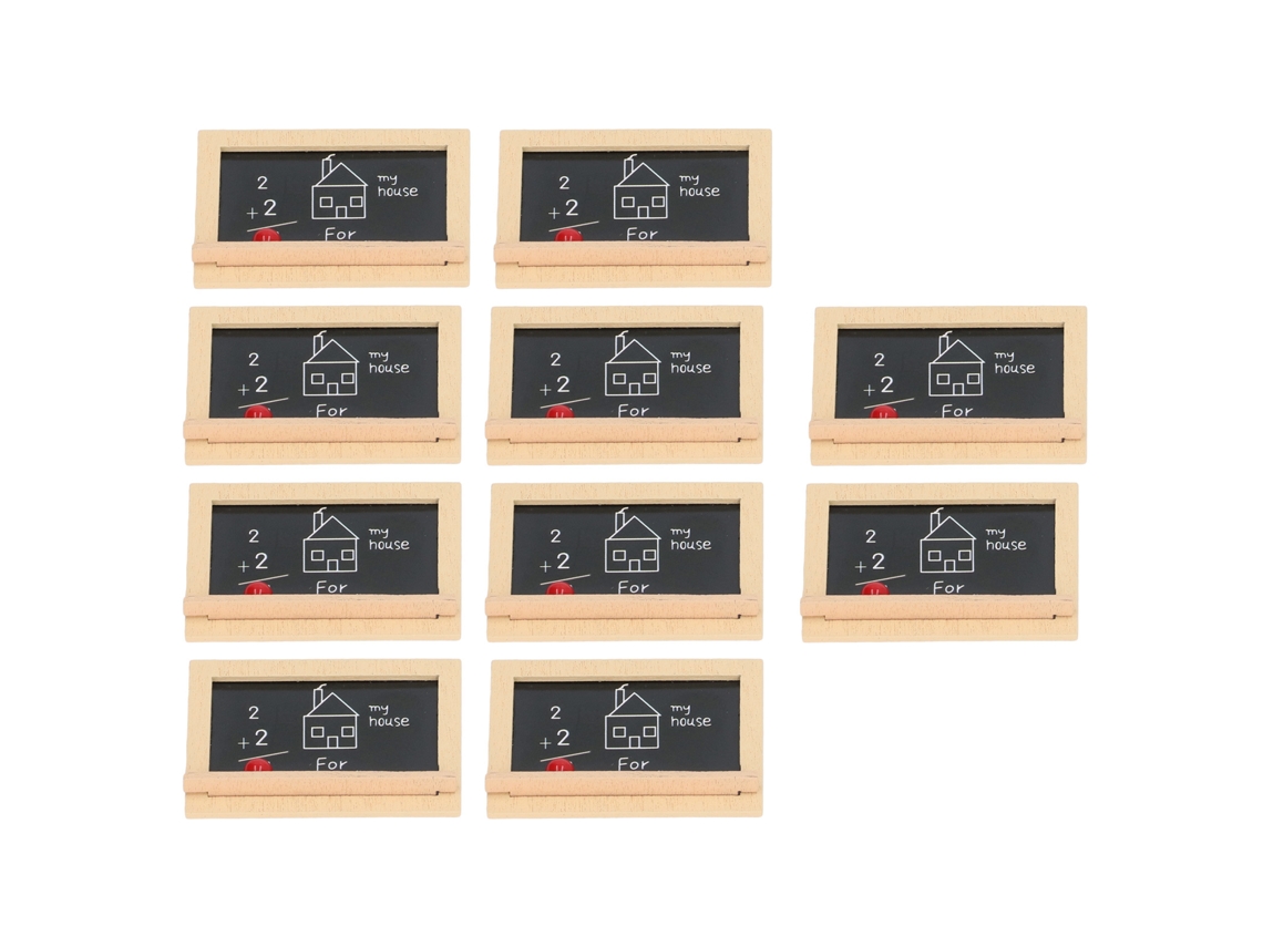 Primerox 10pcs Quadro Preto de Casinha de Bonecas em Madeira com Textura Detalhada para Escala 1:12 1:6
