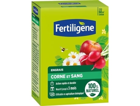 Fcosan3 Adubo Chifre e Sangue 3 kg Ação rápida e duradoura Nutre por 3 meses Até 60m² Fertilizante Fertiligene