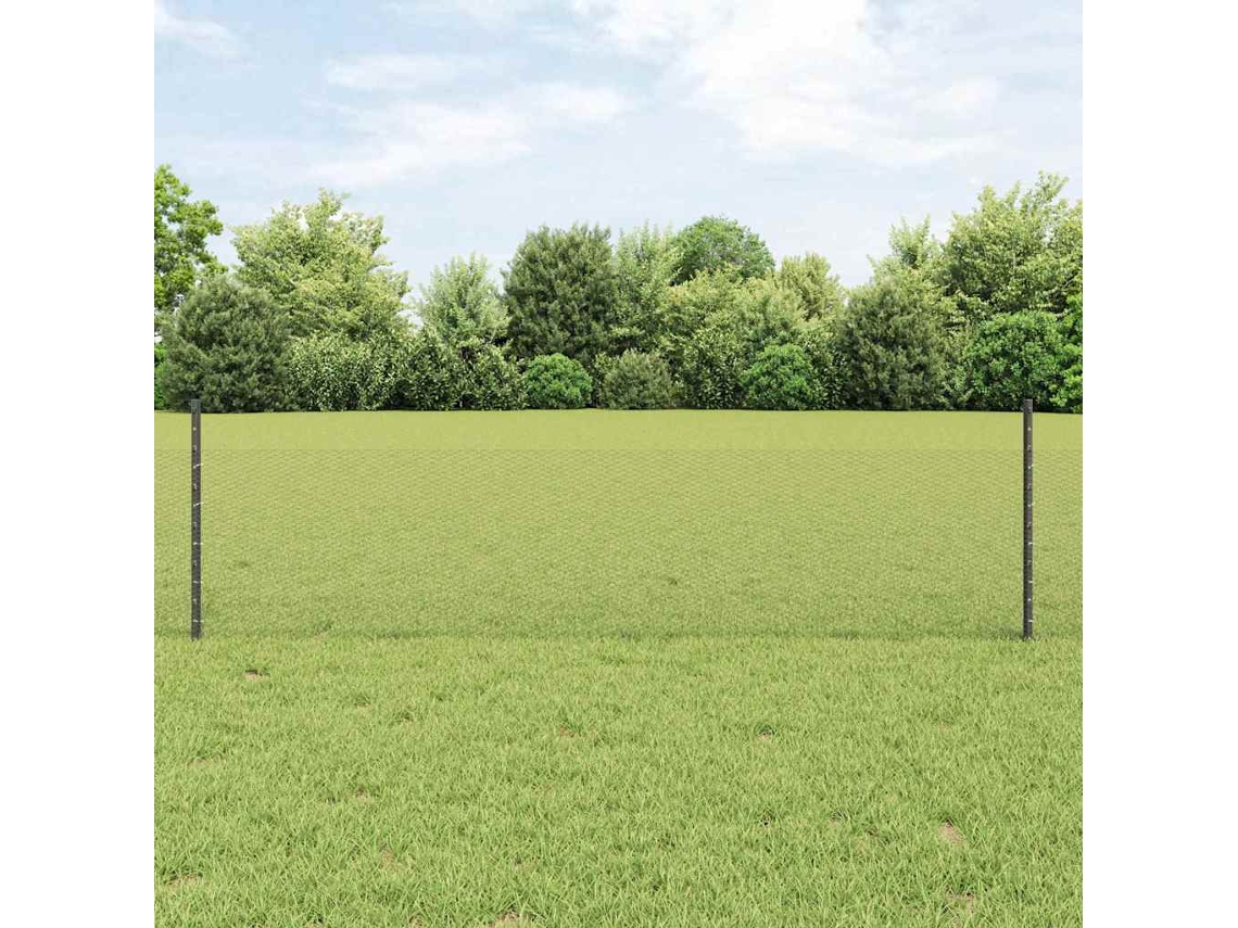 Vidaxl Cerca Hexagonal Com Poste 100 X 0,5 M Aço Revestido De Pvc
