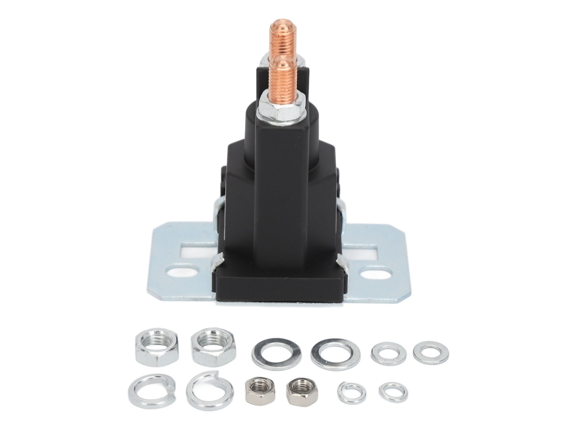 Solenoide de Arranque 200A 12V para Cortacéspedes e Montacargas com Terminais de Latão