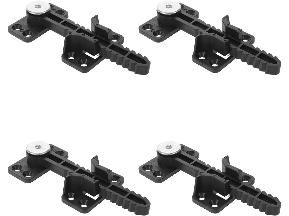 Conjunto de 4 Suportes de Plástico Serrilhados para Montagem de Sofá, com Conectores Invisíveis. SFUSHOS