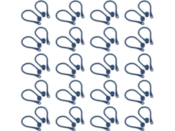 Ganchos De Orelha Anti-perda Para Fones De Ouvido Sem Fio, 20 Pares, Plástico Macio Azul, Aderência Antiderrapante