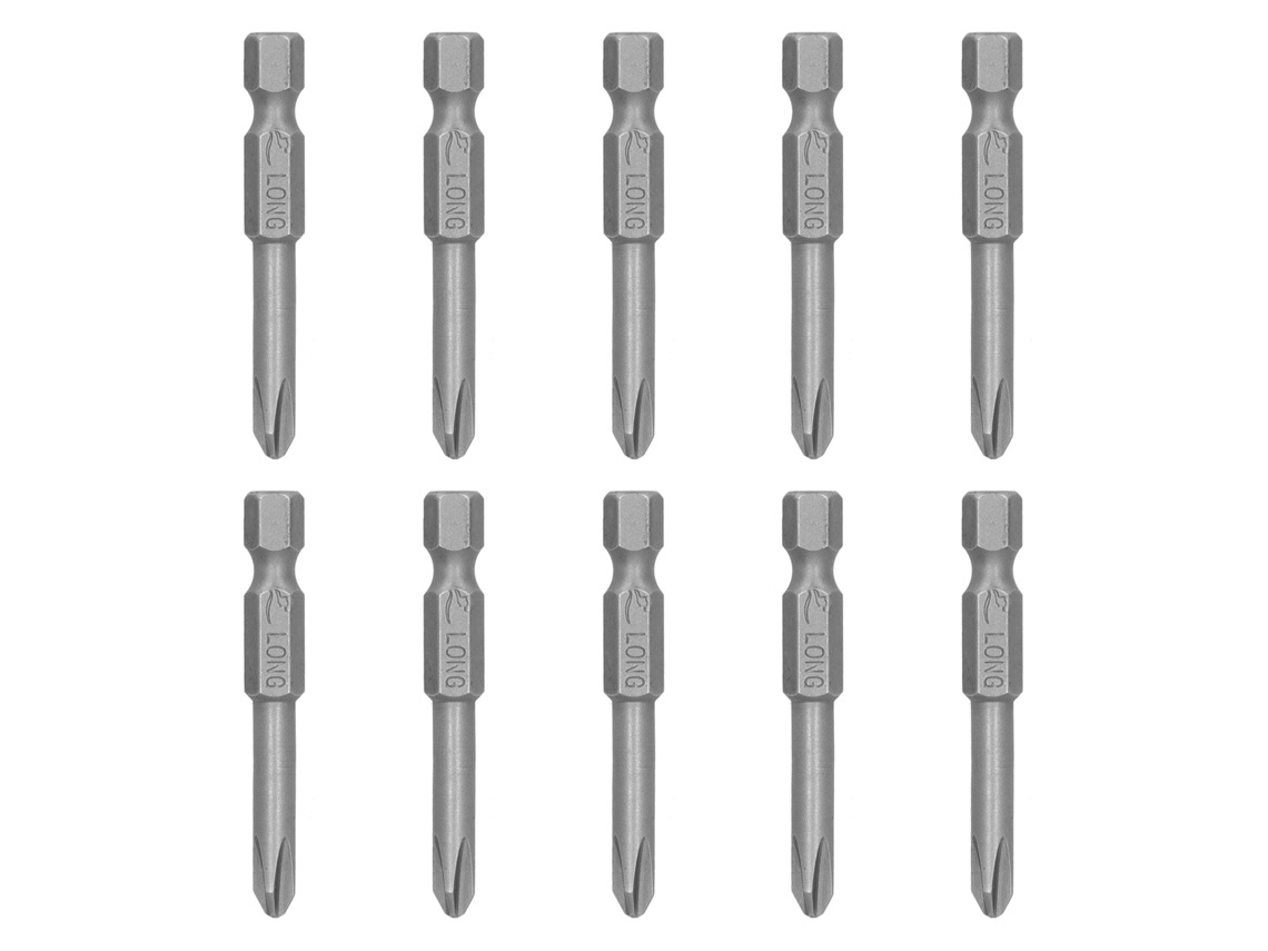 10pcs Ponta De Parafusadeira Elétrica Cruzada Magnética 5mm S1/4 Em Aço Liga S2 Para Substituição