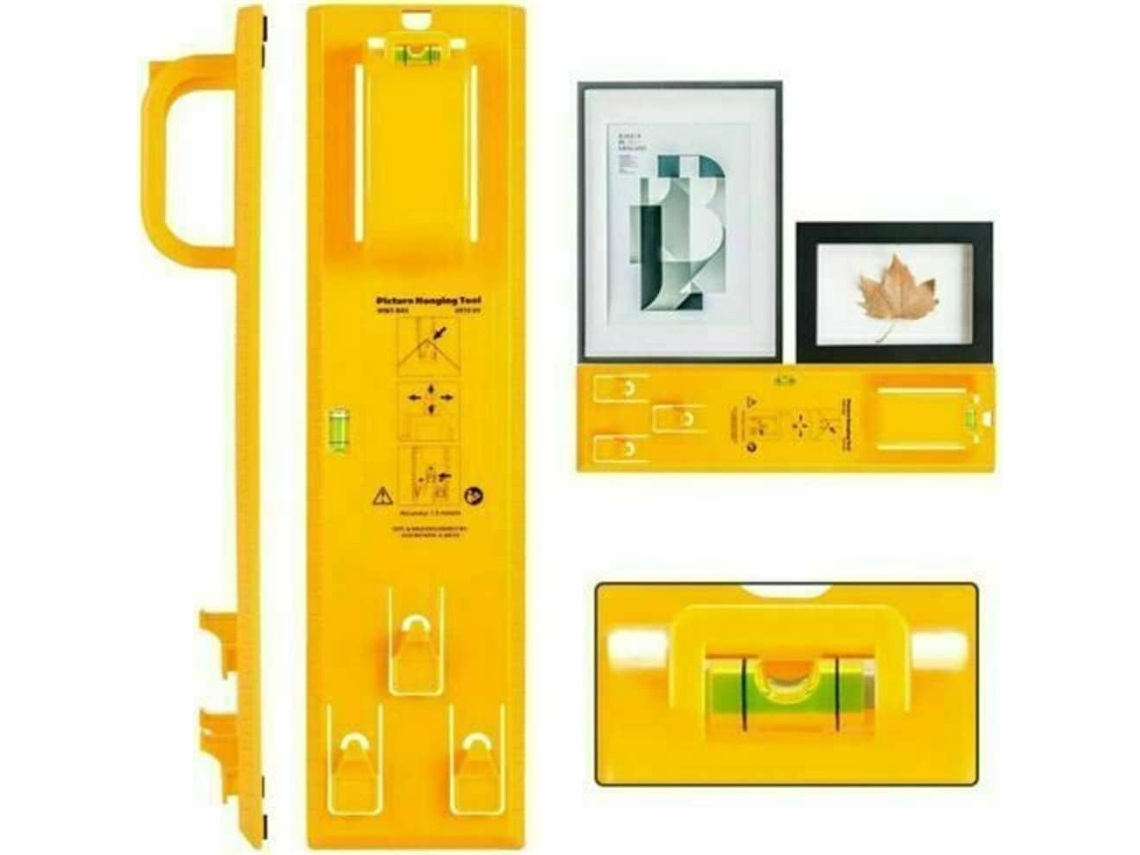 Kit Para Pendurar Quadros Com Nível De Bolha E Régua Obras Arte Na Parede (1 Unidade) -aquaforge