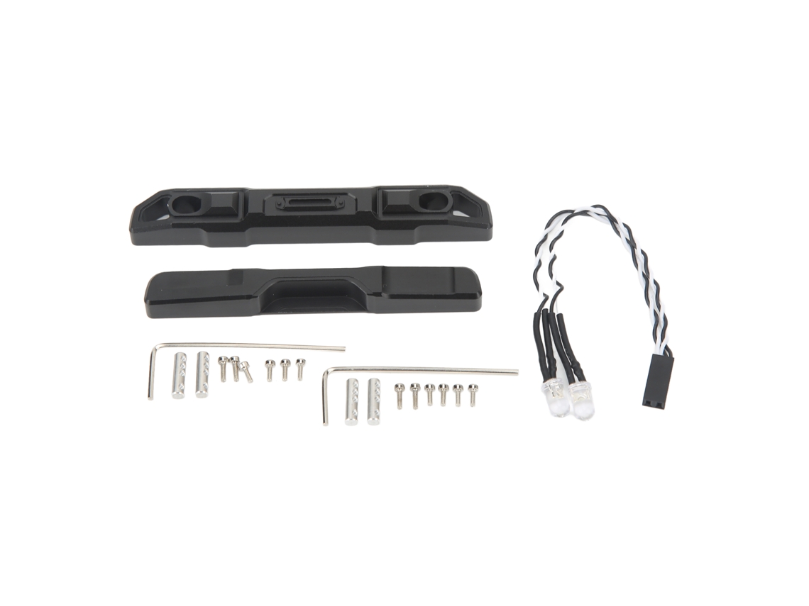 Parachoques Dianteiro E Traseiro De Liga De Alumínio Profissionais Para Carros Rc 1/24 Axi00005 Axi00002 Acessórios Rc