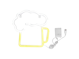 Letreiro de Cerveja em Néon Amarelo e Branco CHABERLU