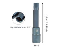 Destornillador Eléctrico De 12 Puntos, Broca De Estrella, Socket 1/2" 100mm (m14), Herramienta De Conducción