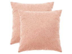 Vidaxl Capa Almofada 2 Pcs Heerlen Rosa 65 X 65 Cm Bouclé