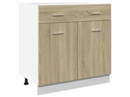 Drawer Bottom Cabinet, Drawer Bottom Cabinets Vidaxl Marrom Madeira Processada (n/a)
