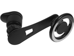 Suporte magnético giratório para celular veicular na cor Preta Metallic League.