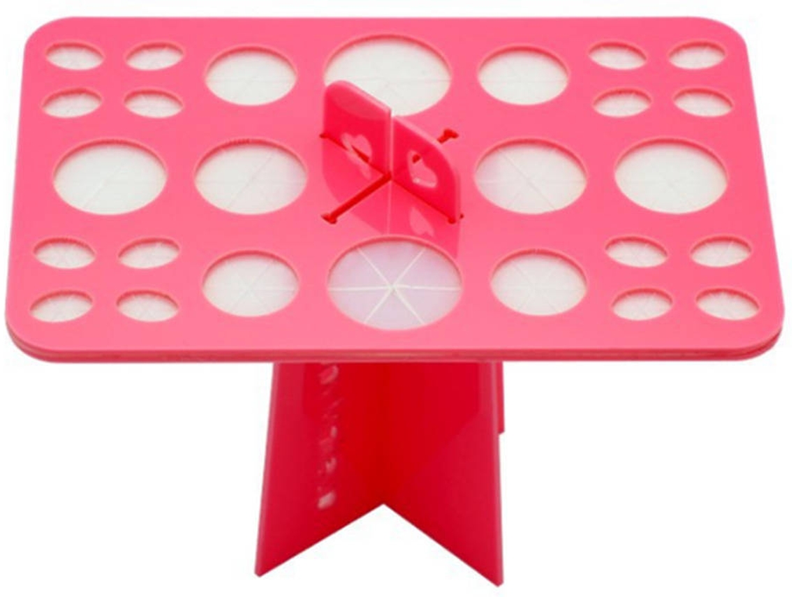 Organizador de Pincéis WJS Air-Drying (Circular - 26 furos - Rosa)