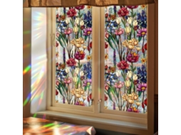 Película Para Janelas, Wildflowers Rainbow, Película Fosca Estática Para Privacidade E Proteção Solar 43* 200cm