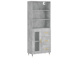 Highboard, Highboards Vidaxl Cinzeto Madeira Processada (n/a)