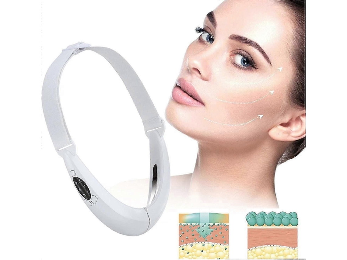 Massageador Facial Elétrico com Lifting Facial, 4 Modos de Massagem Vibratória em Formato V para Redução Papada, GOKOCO
