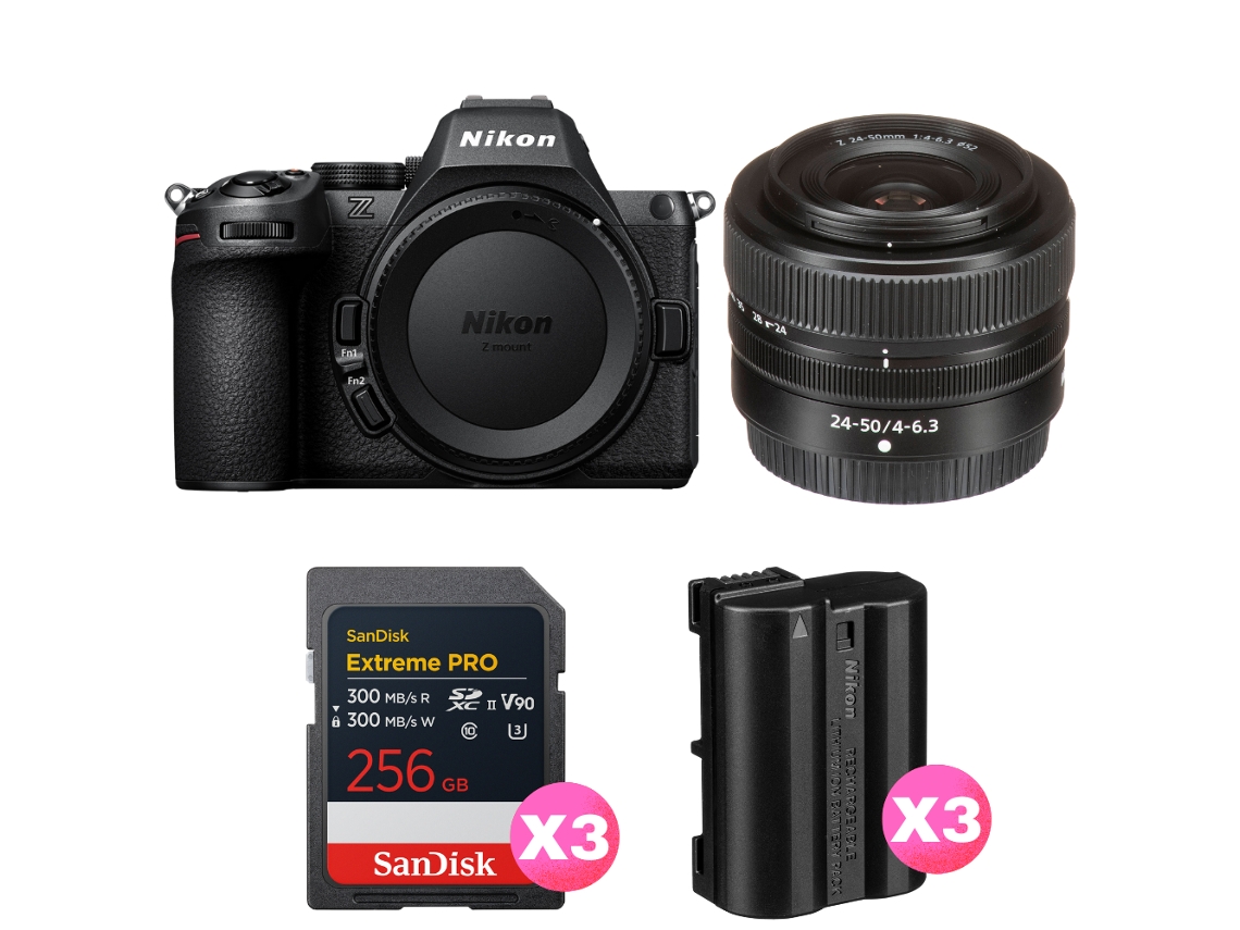 Z5 Ii + 24 50mm F/4 6.3 + 3 Sandisk 256gb Extreme Pro Uhs ii Sdxc + 3 Nikon En el15c + Ebook “20 Dicas para Fotos Que Impressionam” NIKON