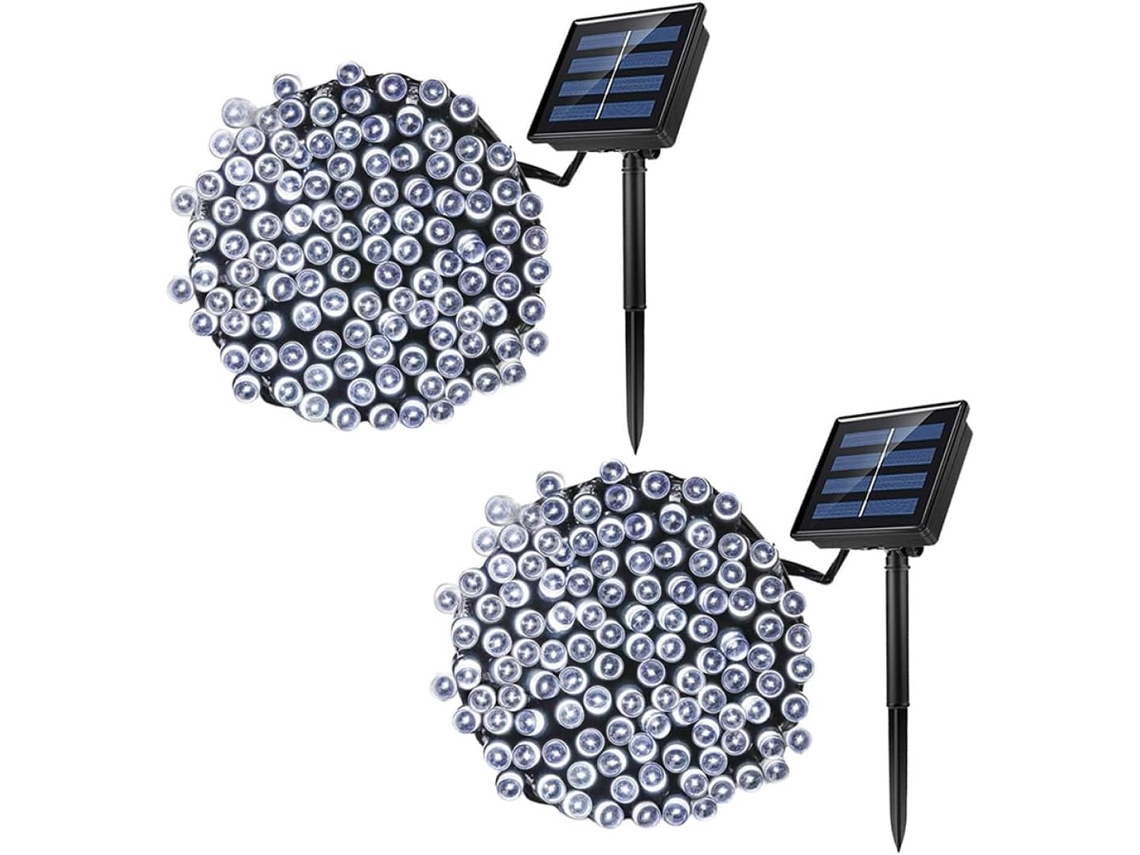 Luzes Solares de Jardim Led Brancas e Brilhantes SFUSHOS