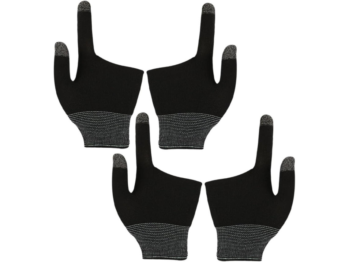 Conjunto De 2 Pares Luvas Para Jogos Portáteis Com Dedo Revestido Em Grafeno, Antiderrapantes, Ideais Para Jogos E