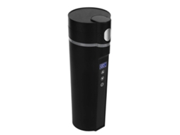 Caneca Térmica Elétrica De Viagem, 450 Ml, Controle Inteligente De Temperatura, Silenciosa, Preta, Ideal Para Viagens E Camping.