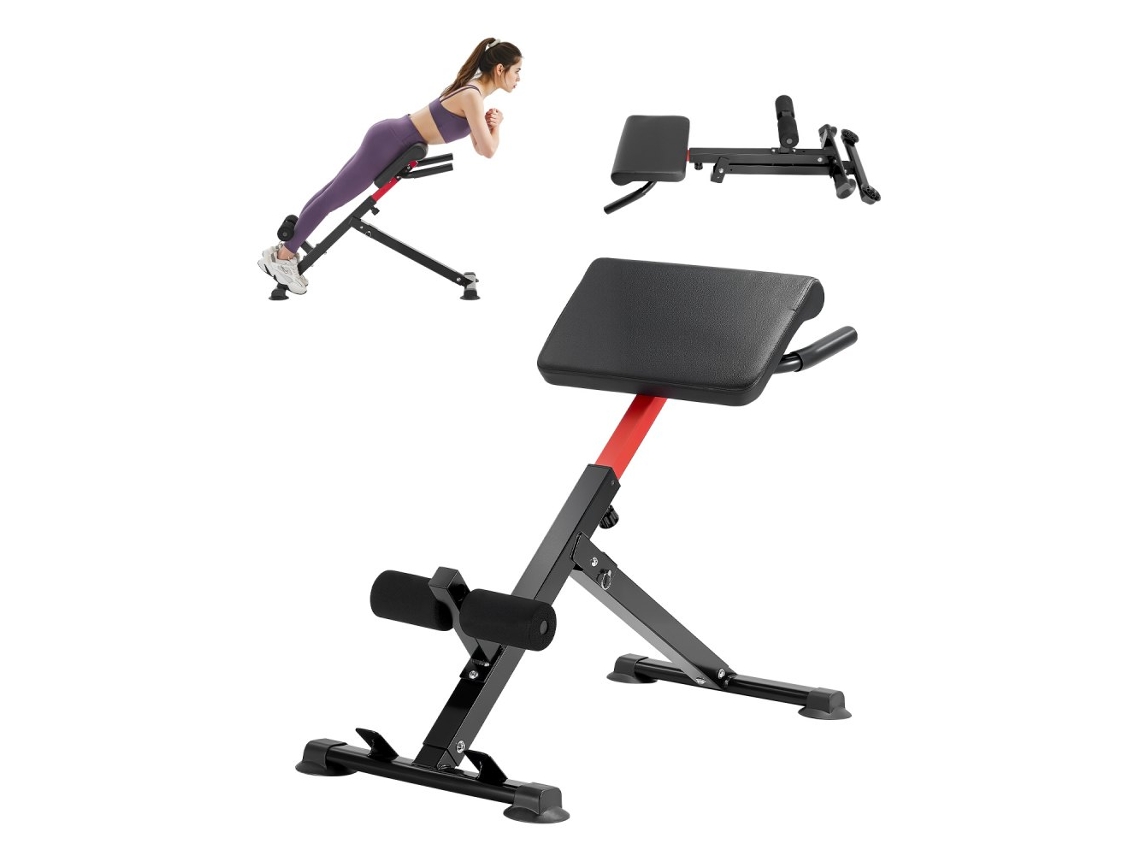 Conjunto De Máquina De Treino Roman Chair E Hiperextensão Faltáveis Até 113kg Tekmaquinas