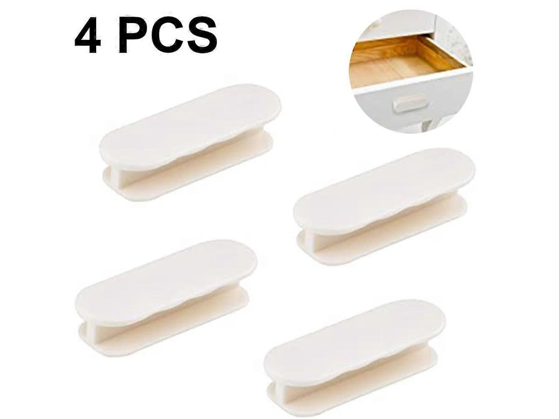 4 peças de mango de gabinete instantâneo autoadesivo, compatível com maçanetas de cozinha, sem furar, branco | S/MARCA