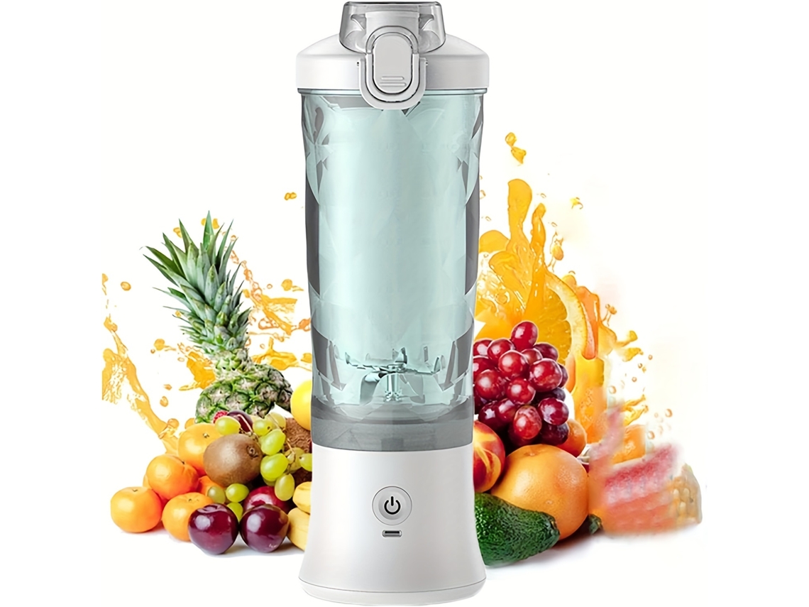 Liquidificador pessoal compacto, 380ml, 6 lâminas, USB | STELASPLEN