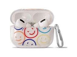 2026-cubre Airpods Pro Transparente Com Portachaves Silicone Capa Protetora Para Meninas Mulheres Crianças Bonita Sonrisa