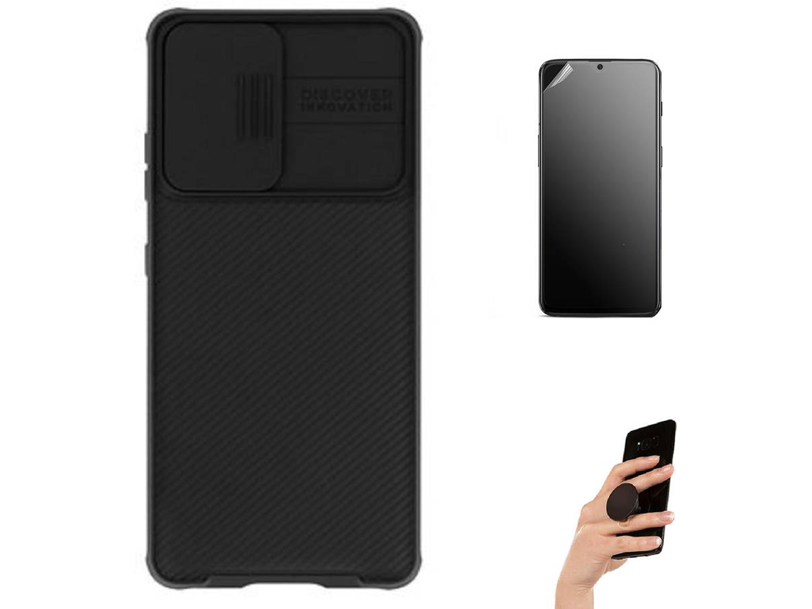 Kit Capa/Película e Suporte Samsung S21 Ultimatte Nillkin Camshield