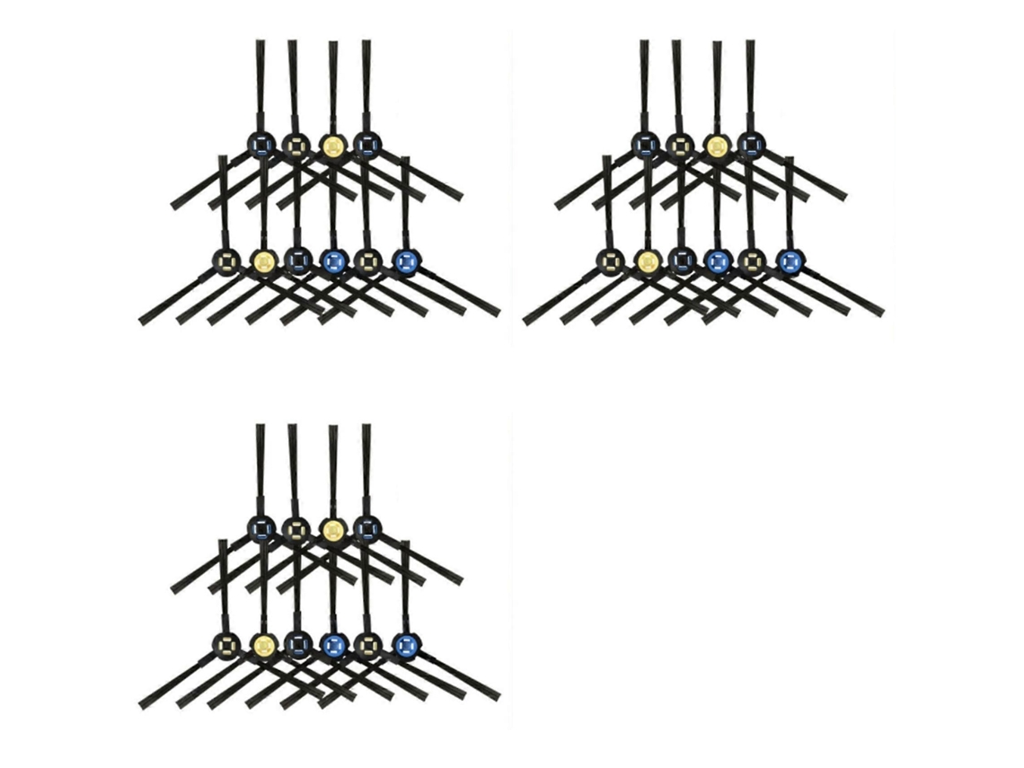 30x Para Ilife A7 A9s V8 V8s X750 X800 X785 V80 Silvercrest Ssr1 Ssra1 Peças De Reposição Para Escova Lateral_glo
