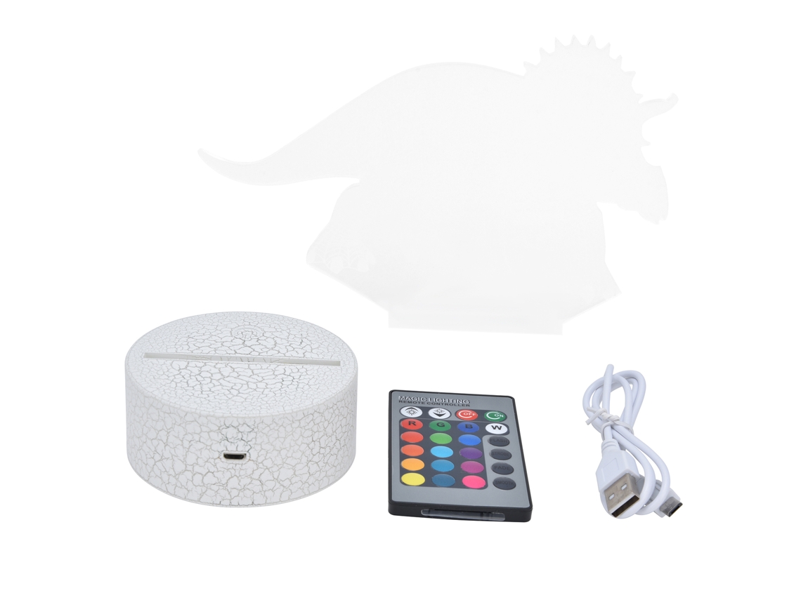 Rebe-lâmpada De Noite Dinossauro Rgb 16 Cores 4 Modos Ajustáveis Com Controle Remoto E Táctil Para Mesa Decoração Residencial