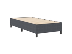 Cama De Solteiro | Camas Para Quarto | Estrado De Cama Plataforma Cinza Escuro 100 X 200 Cm Tecido