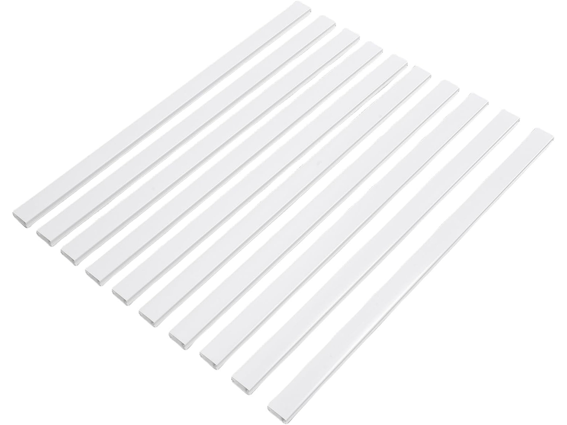 Kit De Gerenciamento De Cabos De Parede, 10 Peças, Canaletas De Pvc Pintáveis De 24x14mm, Ideal Para Gokoco