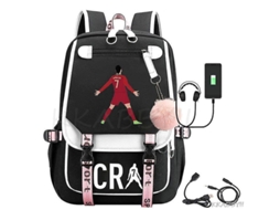 Mochila Cr7 Para Estudantes, Mochilas Escolares Para Meninas E Meninos, Mochilas Para Adolescentes, Mochilas Com Carregamento Usb.