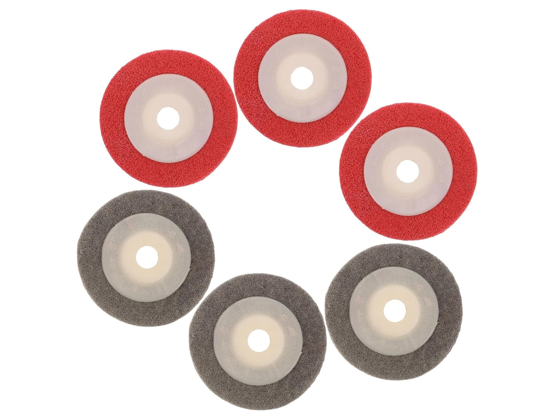 Roda De Polimento Nylon 6 Peças Para Acabamento E Alisamento Superfícies, Roda De Polimento Angular Fibra Não Tecida