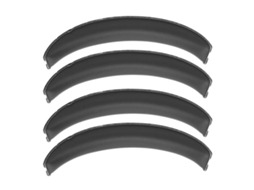 Aetheria 4pcs Almofada de Substituição para Headband Fone de Ouvido Sem Fio W800bt Plus Couro Proteico Preto