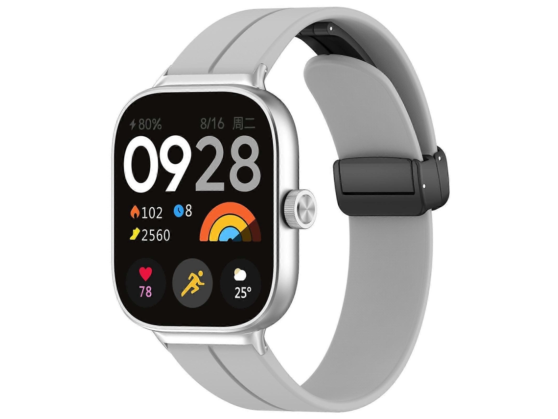 Pulseira De Silicone Para Relógio Xdfind Com Fivela Dobrável Preta E Ranhura Plana