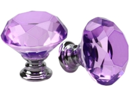 Puxadores De Armário Em Formato Diamante 30mm, Em Vidro Cristal, Para Gavetas, Portas De Armários Cozinha E Guarda