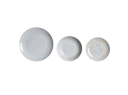 Conjunto de Louça Dkd Home Decor Porcelana Azul Cor de Rosa Branco 27 X 27 X 3 Cm 18 Peças