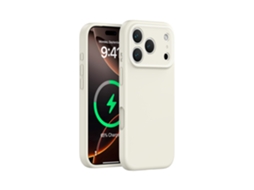 (branco, Iphone 14 Plus) Capa Magnética De Silicone Líquido Para Iphone, Cobertura Total Com Aberturas Precisas E Botões Integrados.