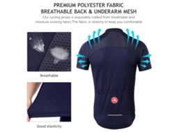 Camiseta De Ciclismo Com Mangas Curtas Para Homem, Secagem Rápida, Running E Treino Fitness